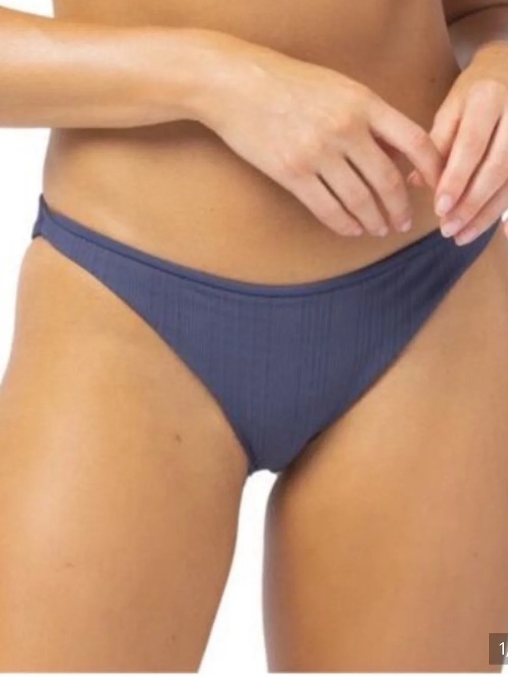L*Space Camacho Pointelle Rib Classic Bikini Swim Bottom NWT Size S